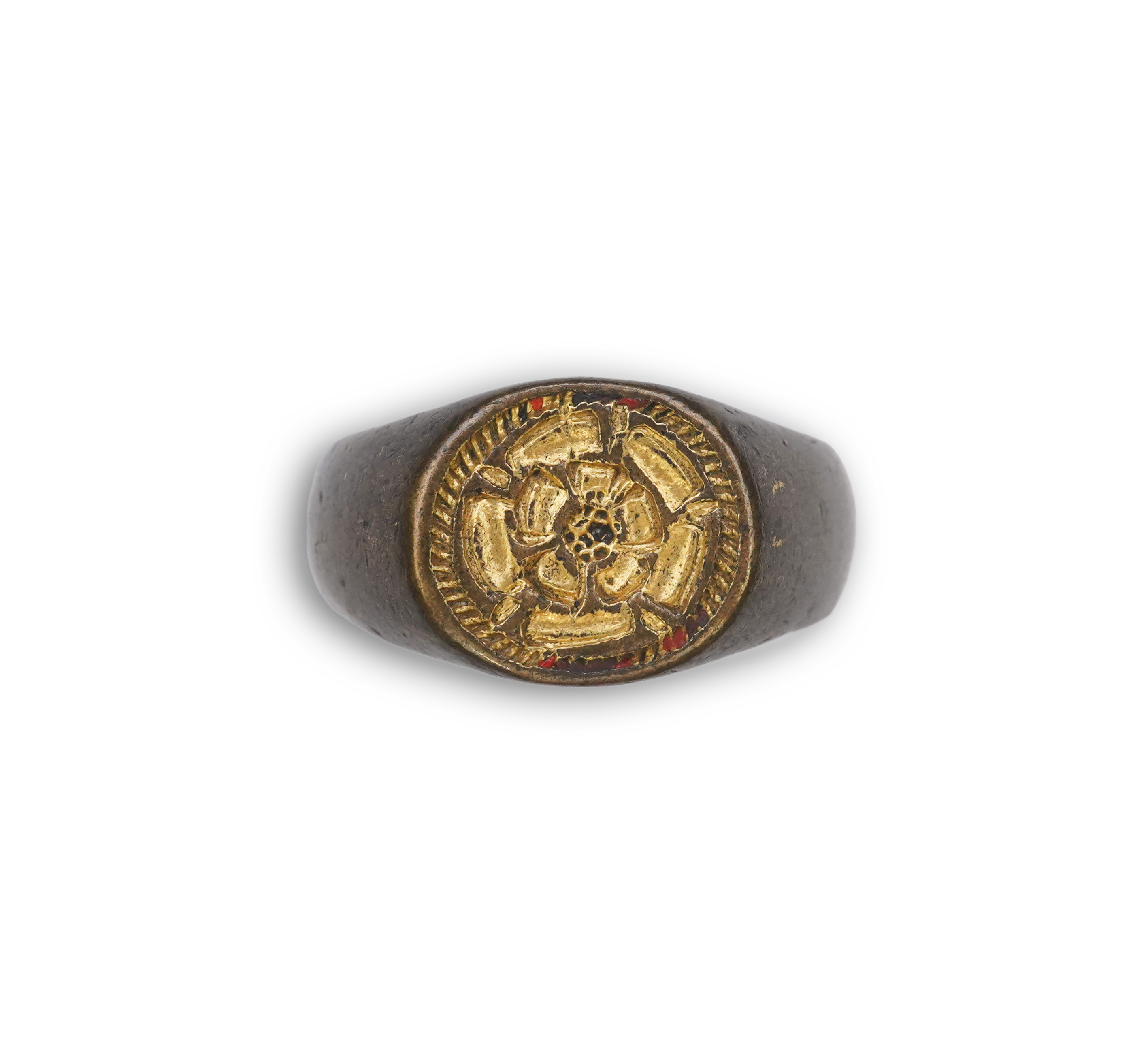 A fine Tudor gilt bronze signet ring, England, late 15th/early 16th century